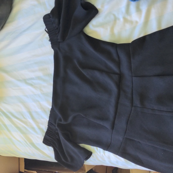 Black Off Shoulder Romper - Picture 2 of 4